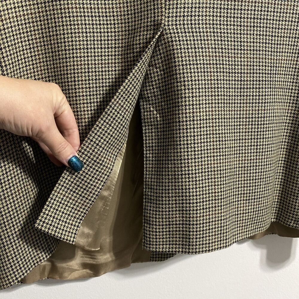 Chaps Ralph Lauren Wool Silk Sport Coat Mens 42R Houndstooth Blazer Suit Jacket - Picture 13 of 16